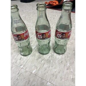🥤 Lot of 3 NASCAR 2001 Coke Glass Bottles | New | Limited Edition Collectible